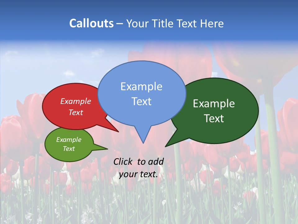 Blue Spring Flower PowerPoint Template