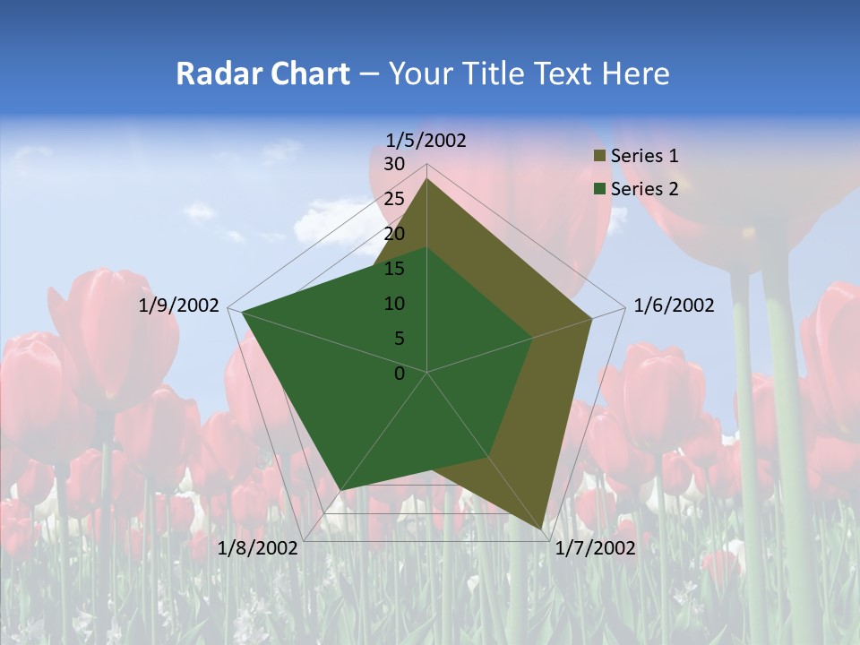 Blue Spring Flower PowerPoint Template