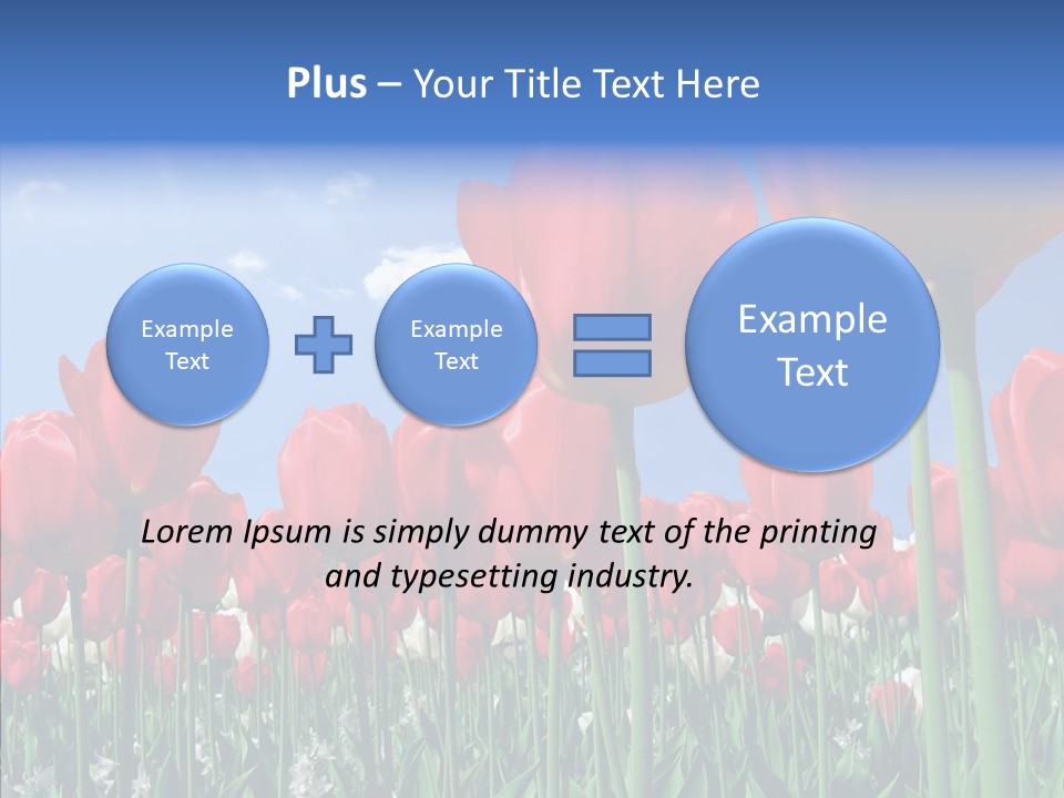 Blue Spring Flower PowerPoint Template