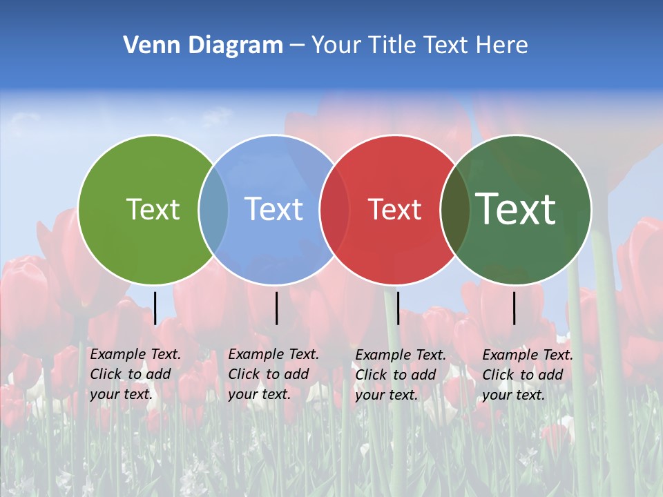 Blue Spring Flower PowerPoint Template