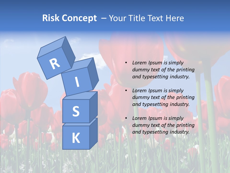 Blue Spring Flower PowerPoint Template