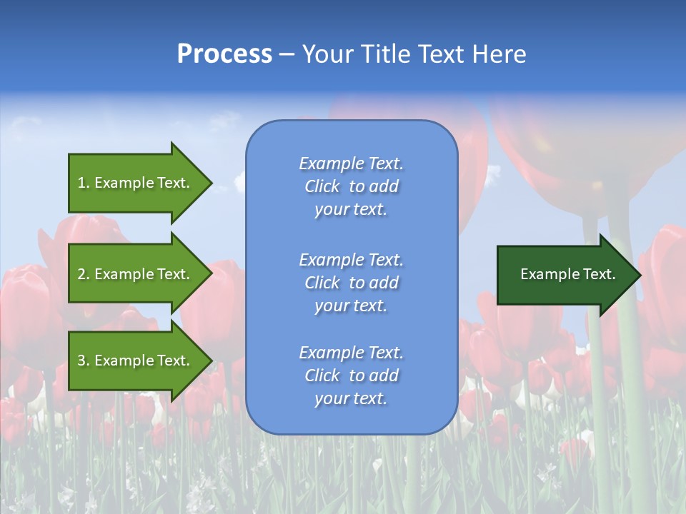 Blue Spring Flower PowerPoint Template
