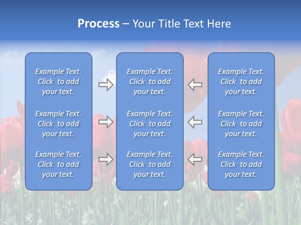 Blue Spring Flower PowerPoint Template