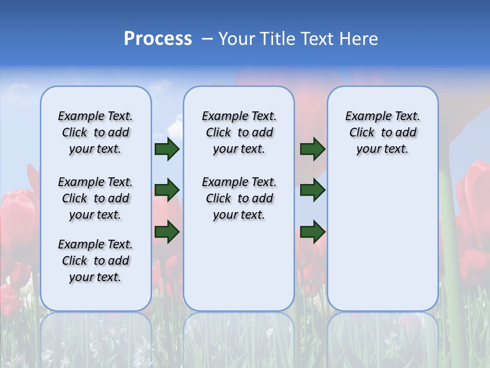 Blue Spring Flower PowerPoint Template