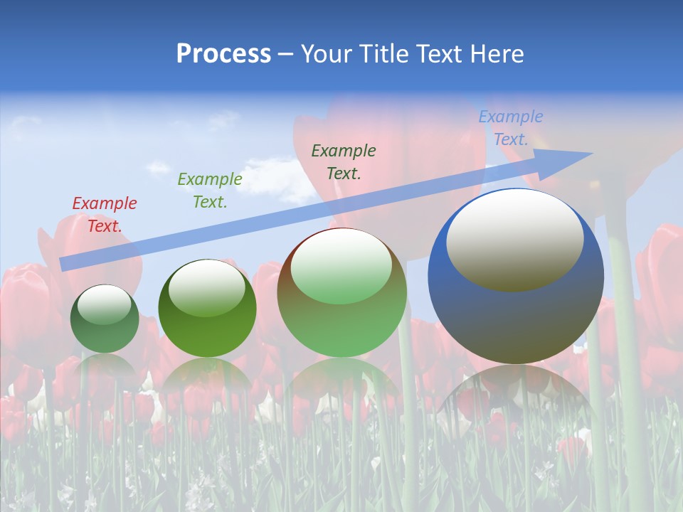 Blue Spring Flower PowerPoint Template