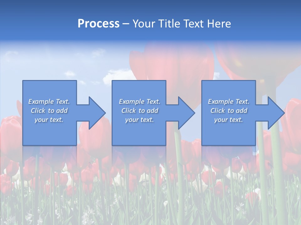 Blue Spring Flower PowerPoint Template
