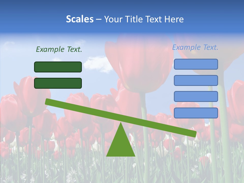 Blue Spring Flower PowerPoint Template