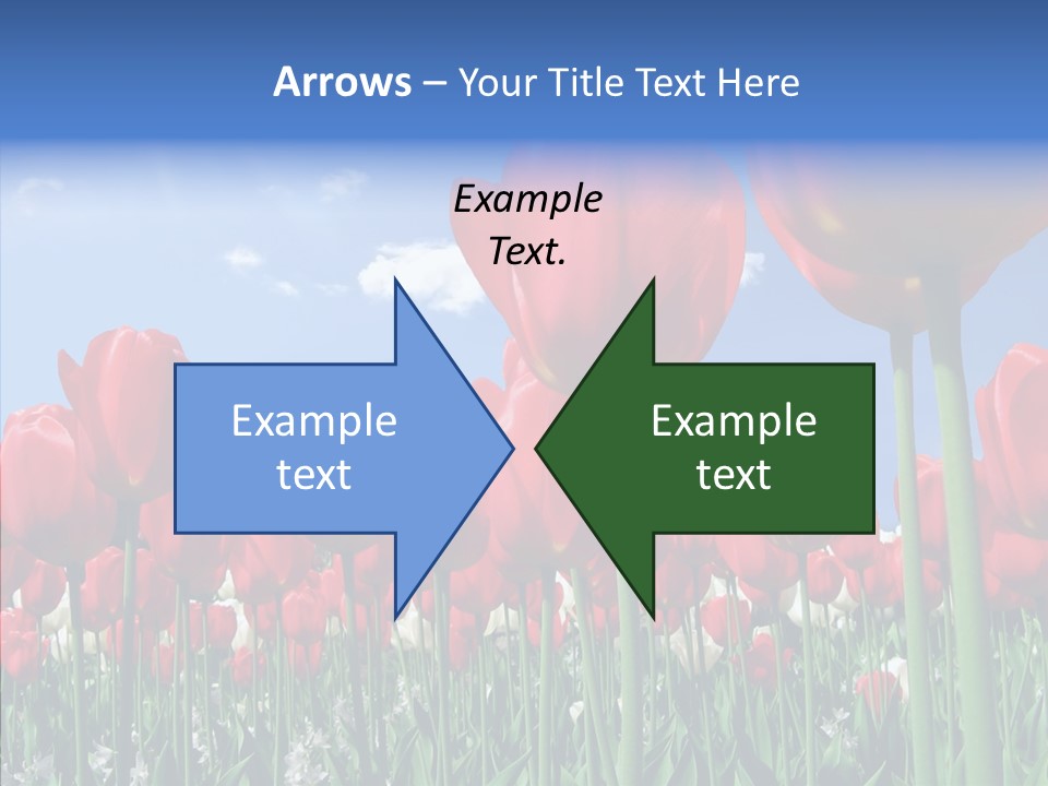 Blue Spring Flower PowerPoint Template