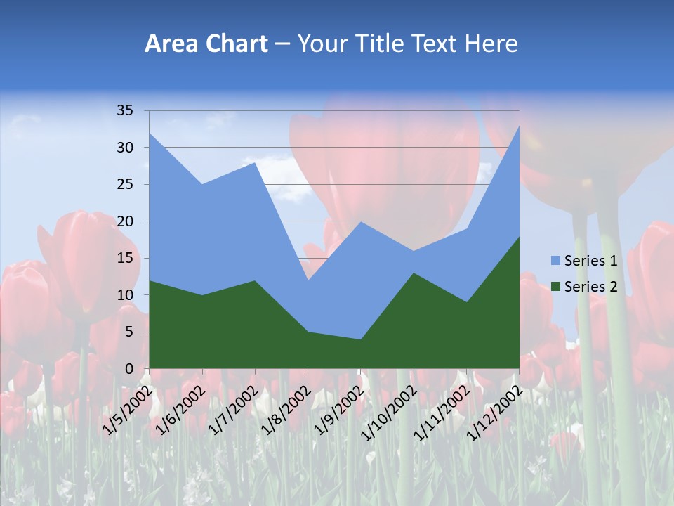 Blue Spring Flower PowerPoint Template