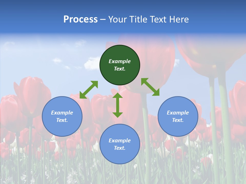 Blue Spring Flower PowerPoint Template