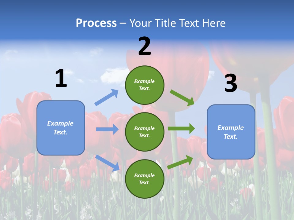 Blue Spring Flower PowerPoint Template