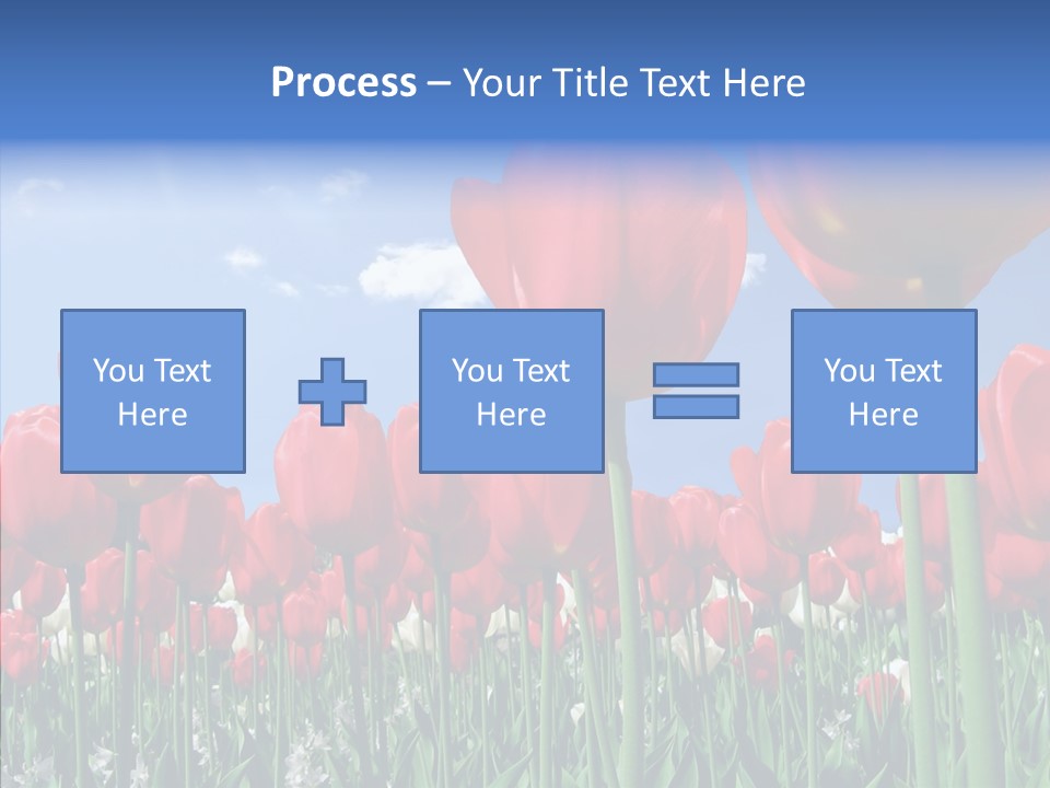 Blue Spring Flower PowerPoint Template
