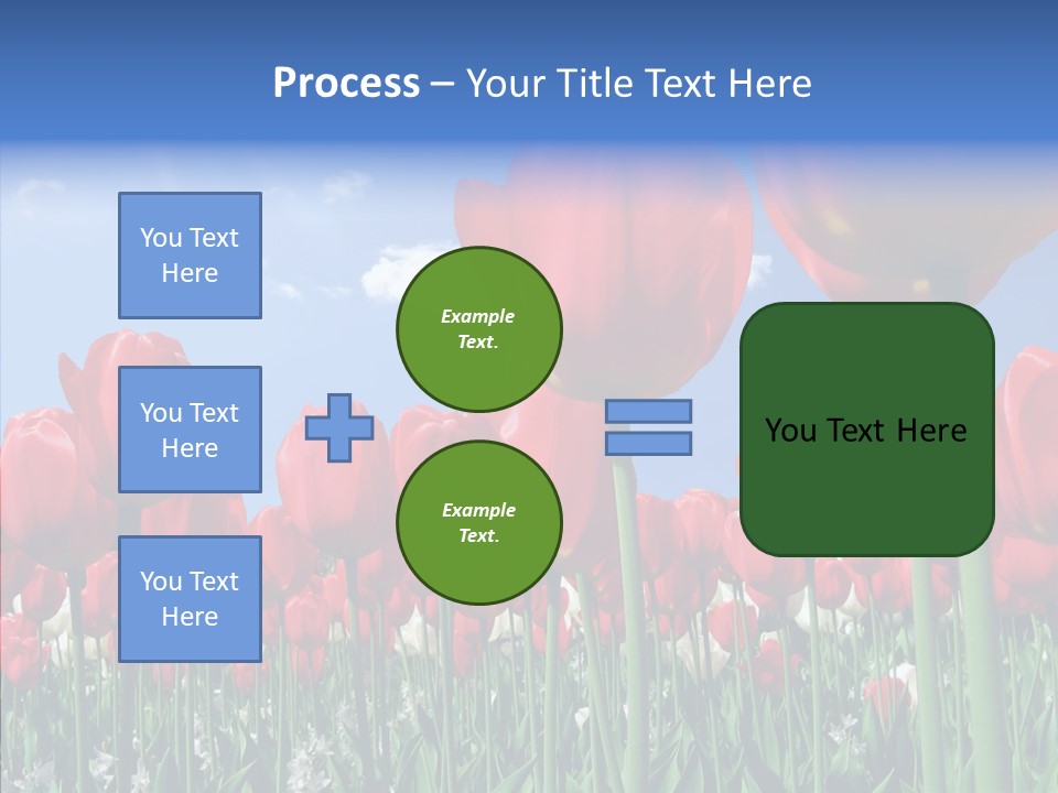 Blue Spring Flower PowerPoint Template