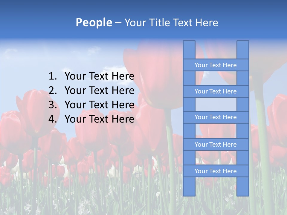 Blue Spring Flower PowerPoint Template