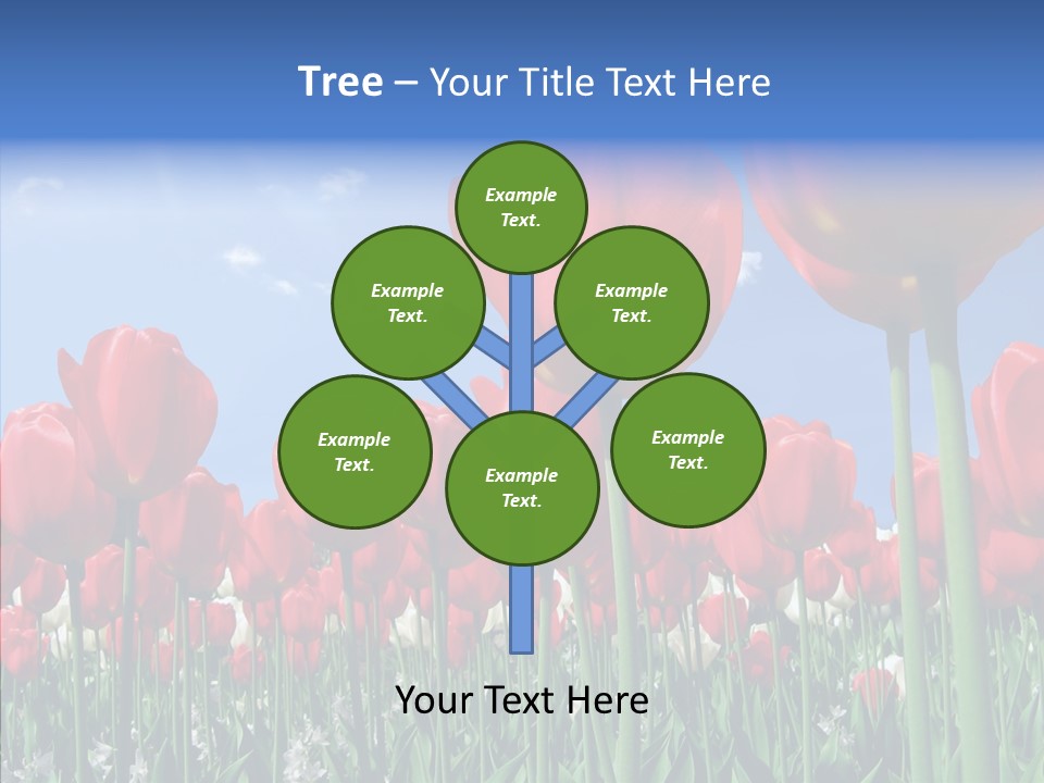Blue Spring Flower PowerPoint Template