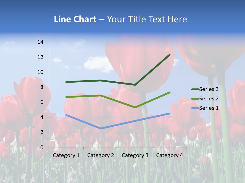 Blue Spring Flower PowerPoint Template