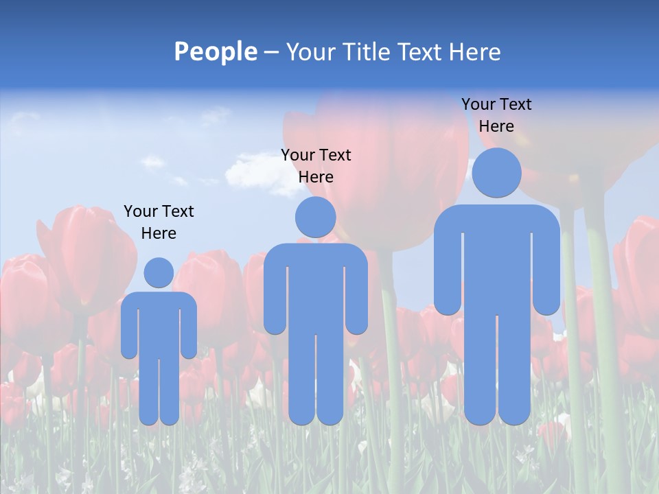 Blue Spring Flower PowerPoint Template