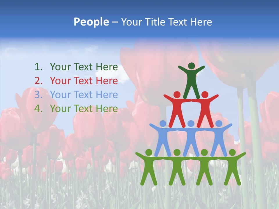 Blue Spring Flower PowerPoint Template