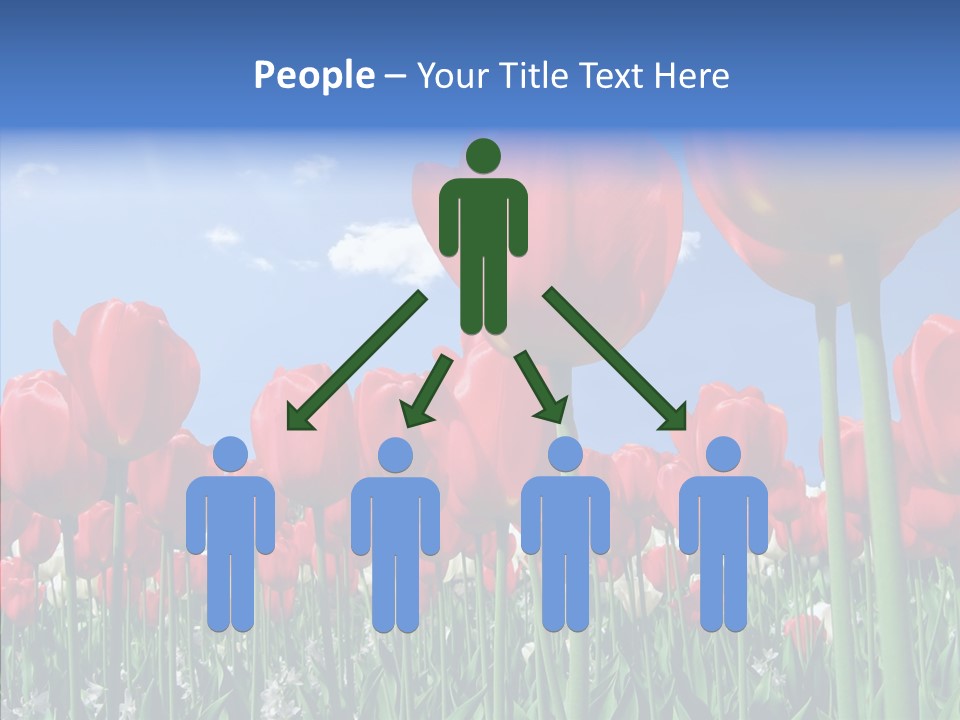 Blue Spring Flower PowerPoint Template