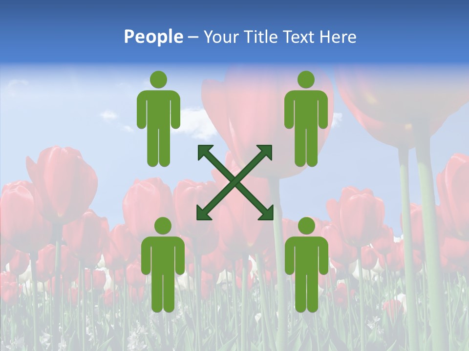 Blue Spring Flower PowerPoint Template