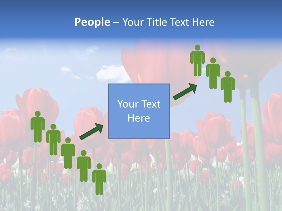 Blue Spring Flower PowerPoint Template