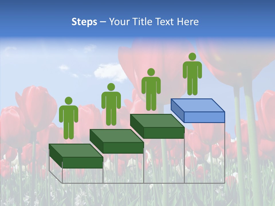 Blue Spring Flower PowerPoint Template