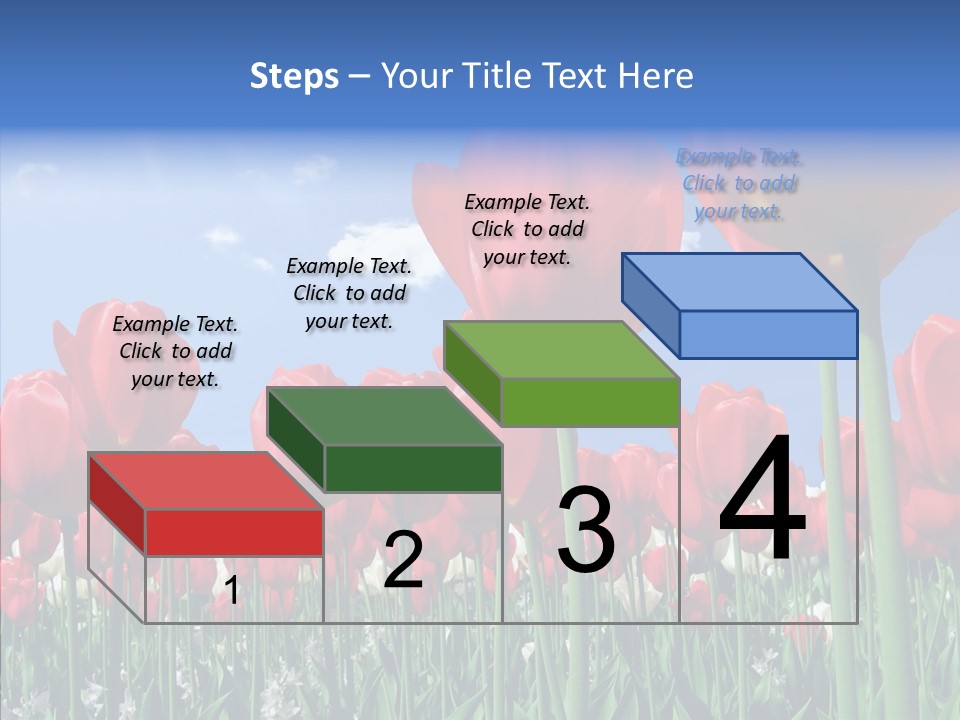 Blue Spring Flower PowerPoint Template