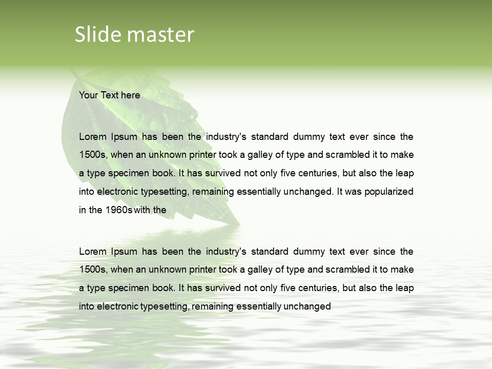 Season Green Freshness PowerPoint Template