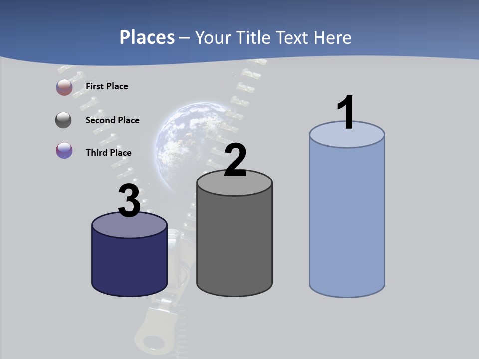 Zipper Cosmos Earth PowerPoint Template