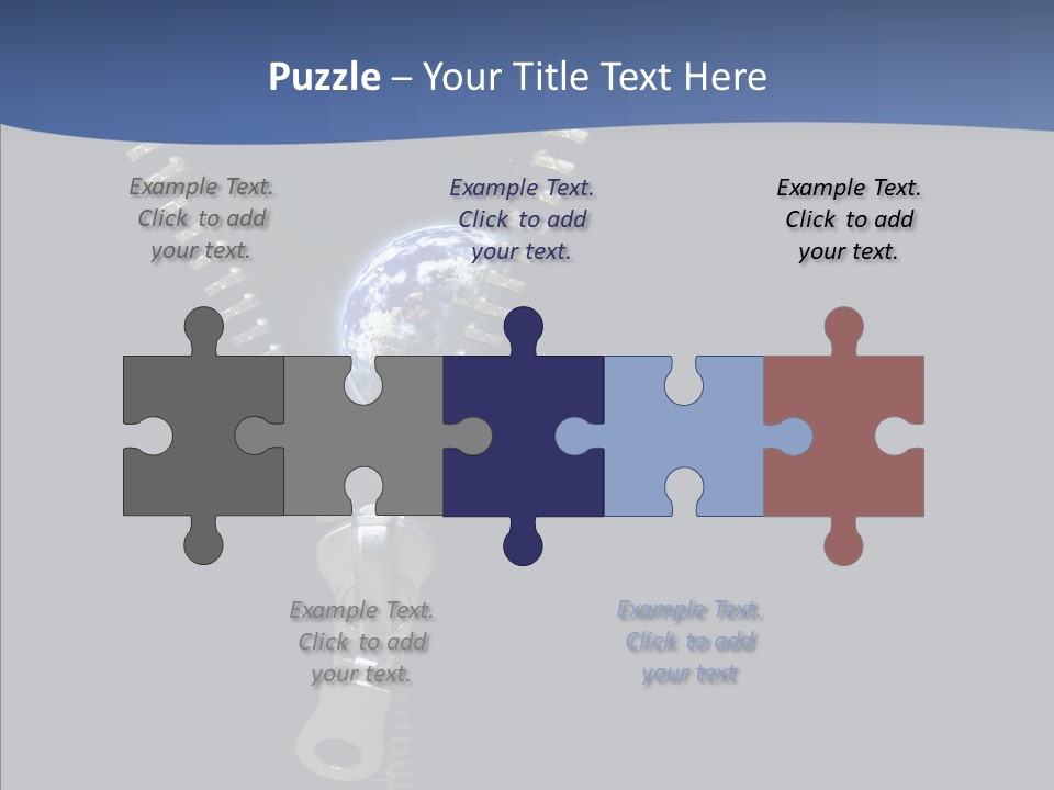 Zipper Cosmos Earth PowerPoint Template