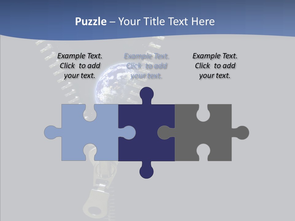 Zipper Cosmos Earth PowerPoint Template