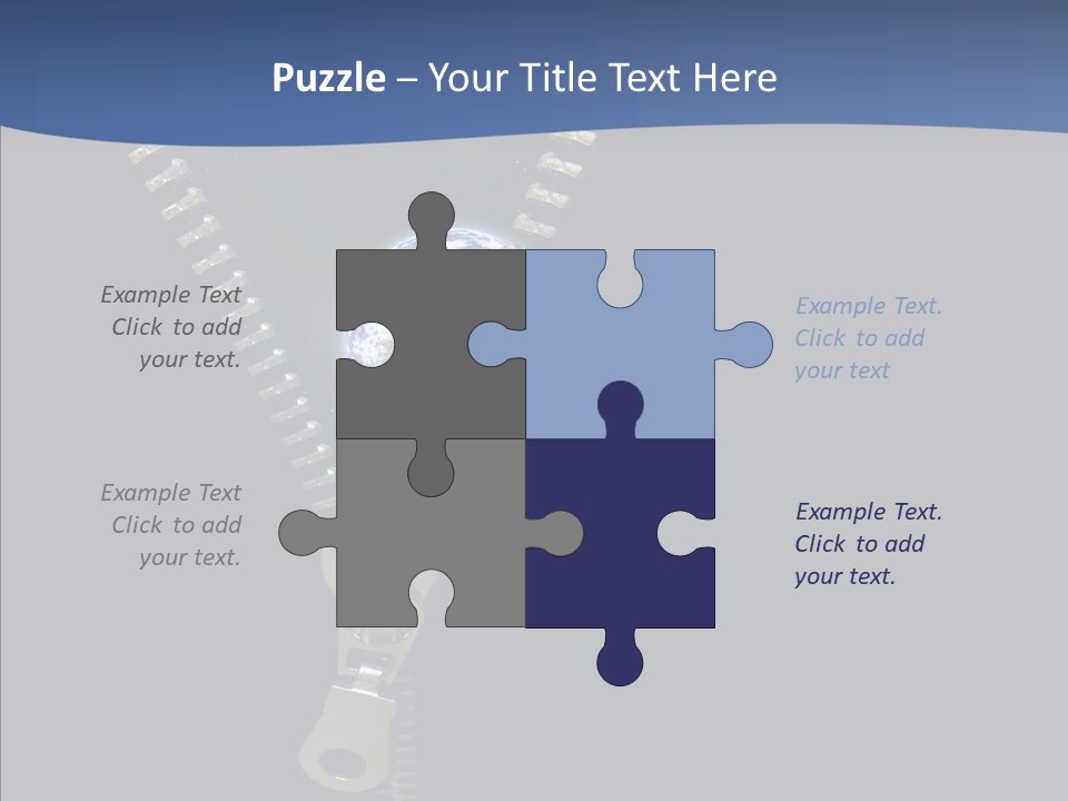 Zipper Cosmos Earth PowerPoint Template