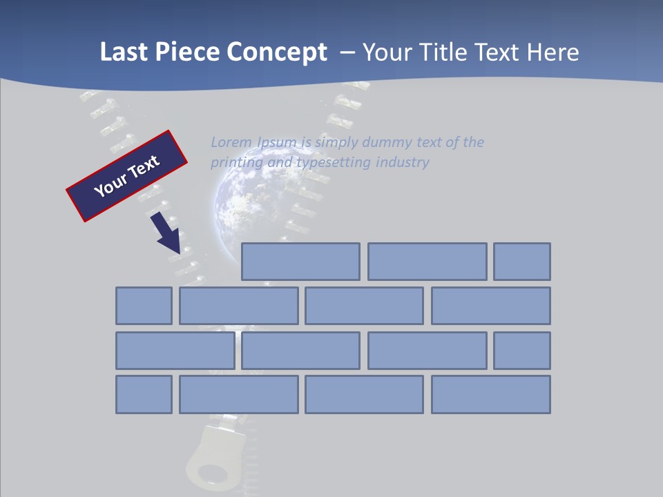 Zipper Cosmos Earth PowerPoint Template