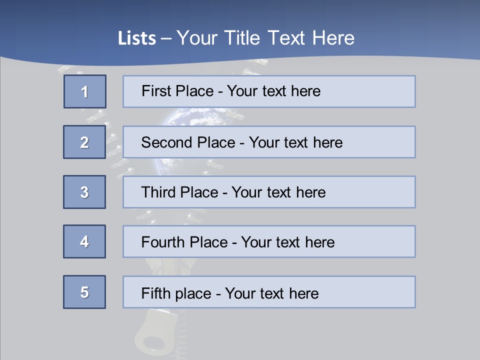 Zipper Cosmos Earth PowerPoint Template