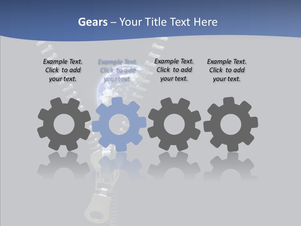 Zipper Cosmos Earth PowerPoint Template