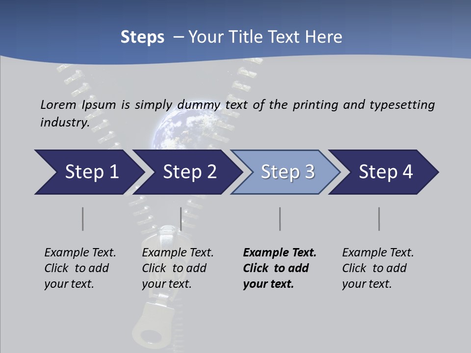 Zipper Cosmos Earth PowerPoint Template