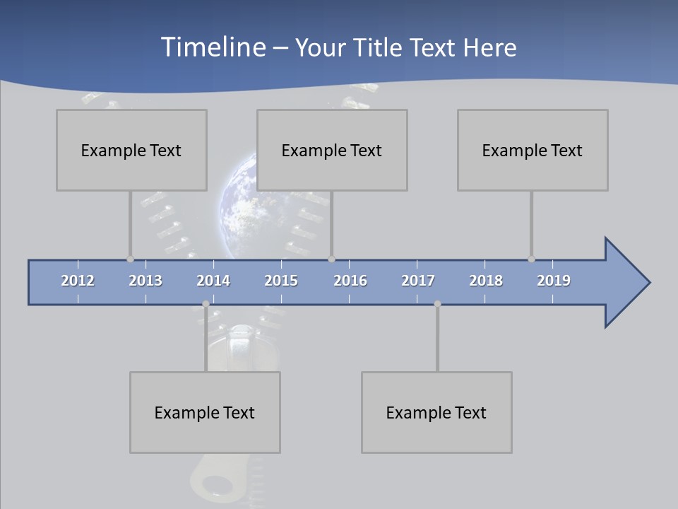 Zipper Cosmos Earth PowerPoint Template