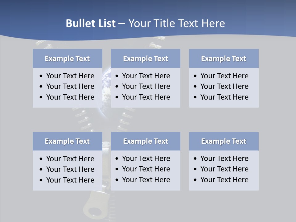 Zipper Cosmos Earth PowerPoint Template