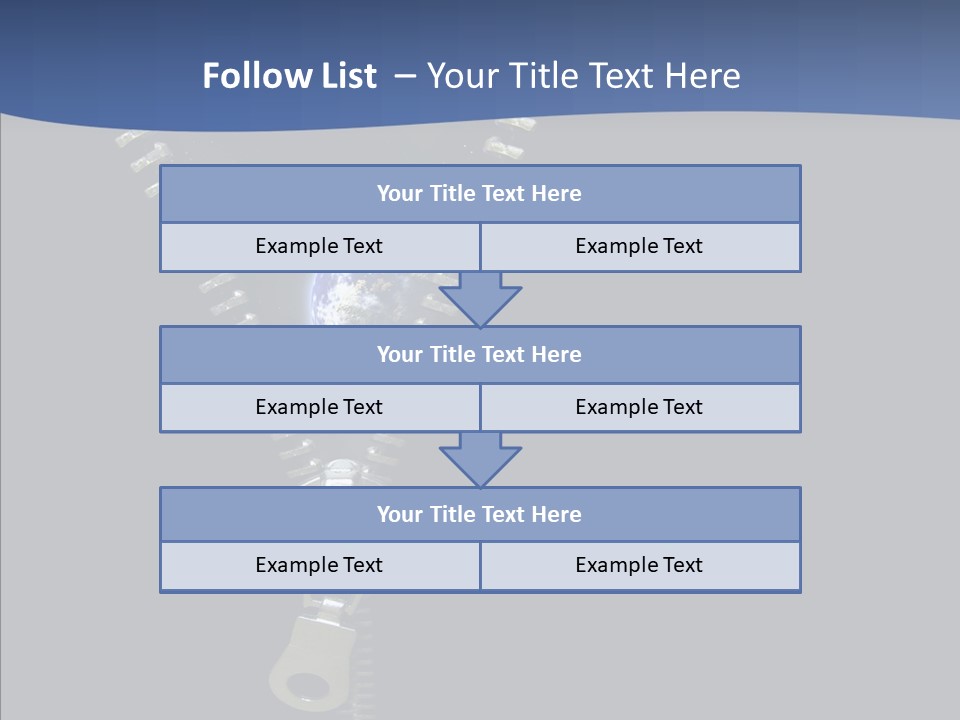 Zipper Cosmos Earth PowerPoint Template