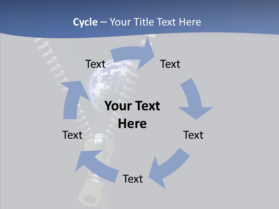 Zipper Cosmos Earth PowerPoint Template
