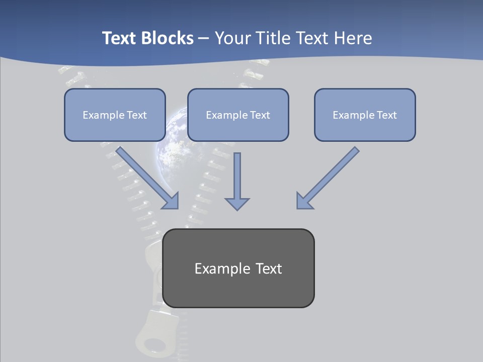 Zipper Cosmos Earth PowerPoint Template