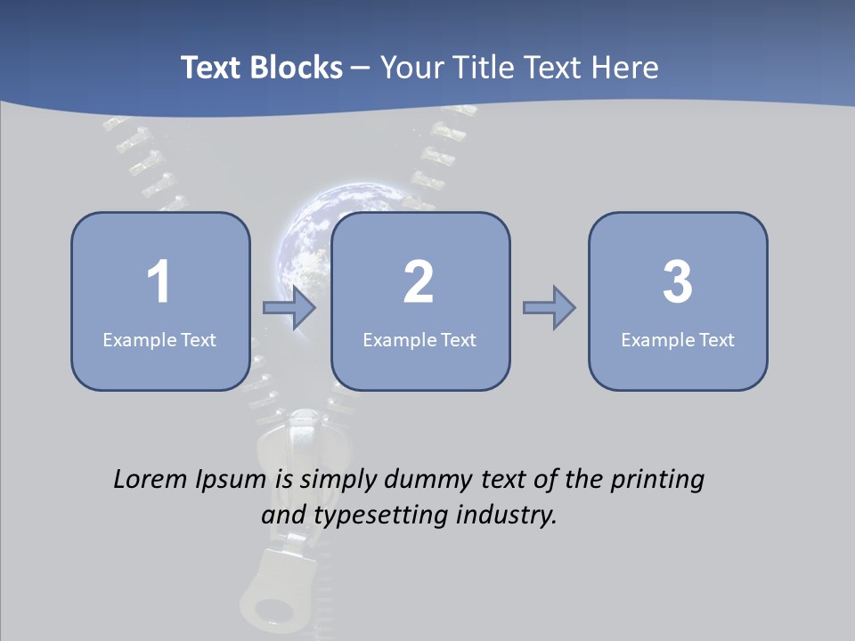 Zipper Cosmos Earth PowerPoint Template