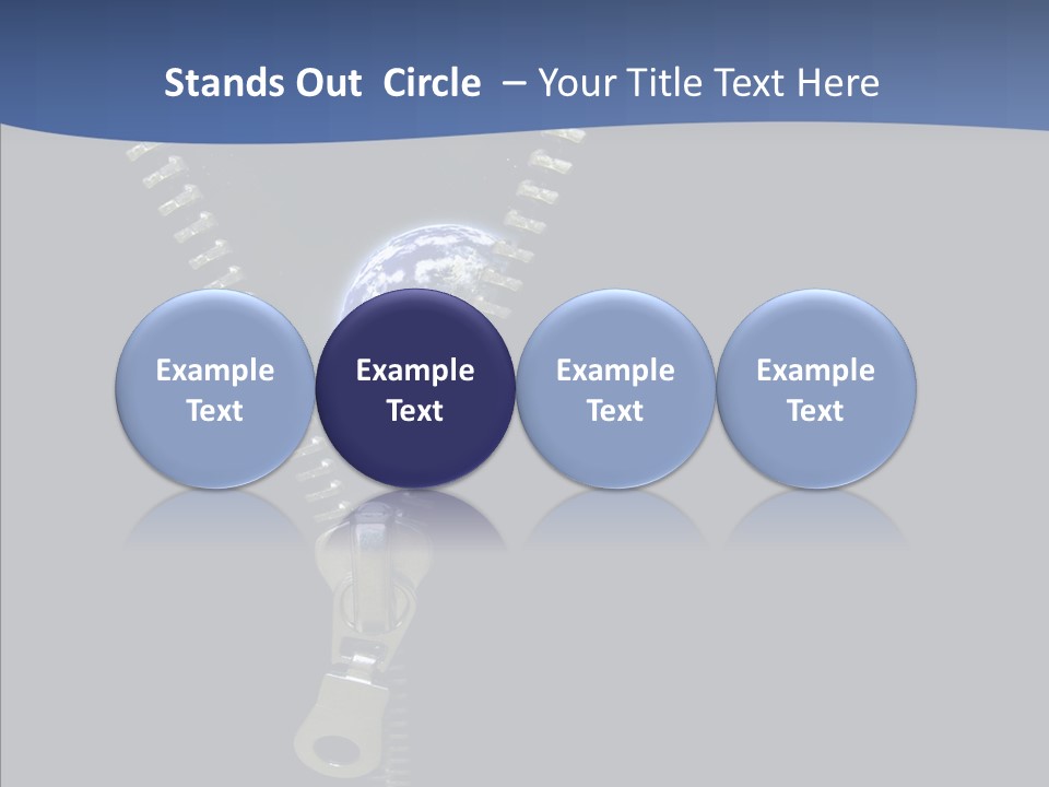 Zipper Cosmos Earth PowerPoint Template