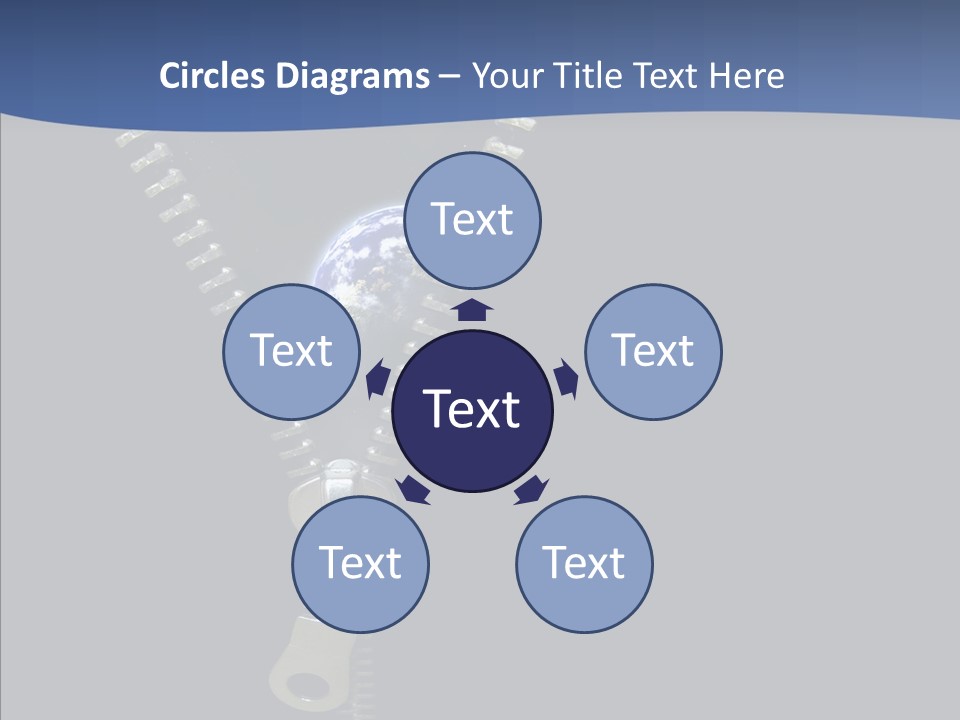 Zipper Cosmos Earth PowerPoint Template