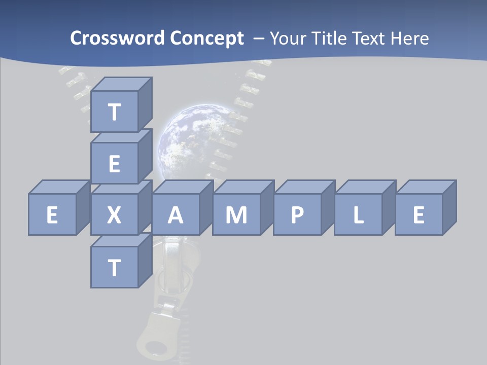 Zipper Cosmos Earth PowerPoint Template