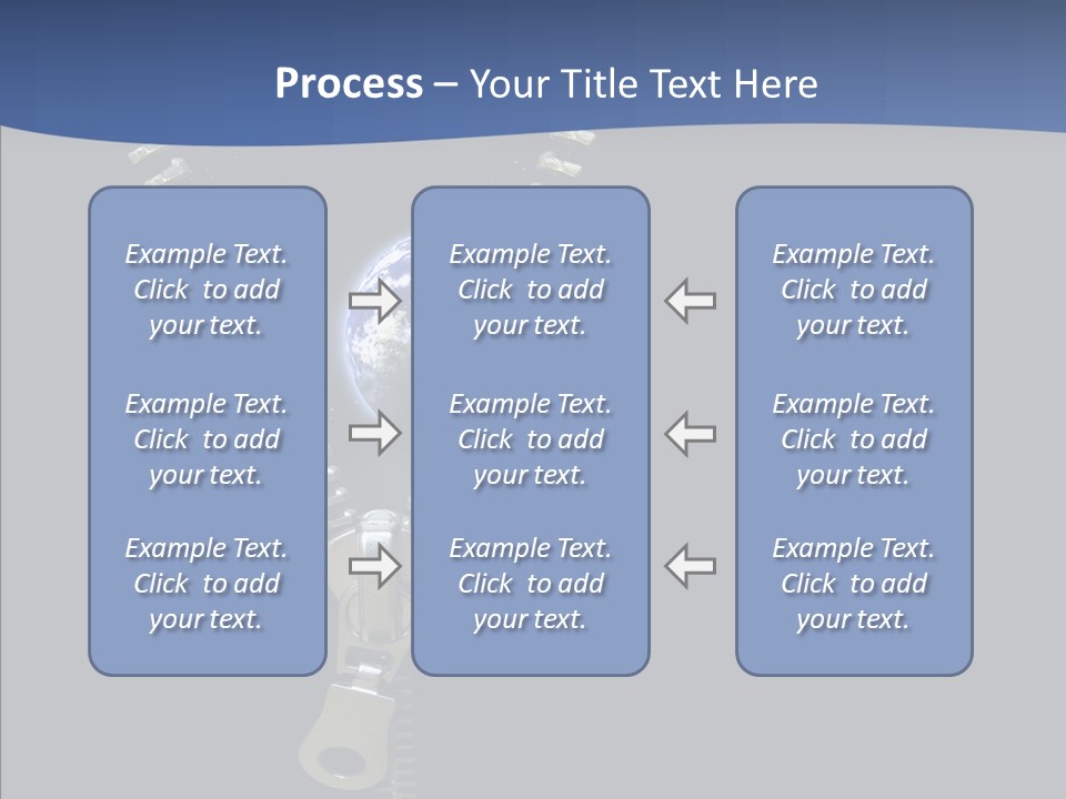 Zipper Cosmos Earth PowerPoint Template
