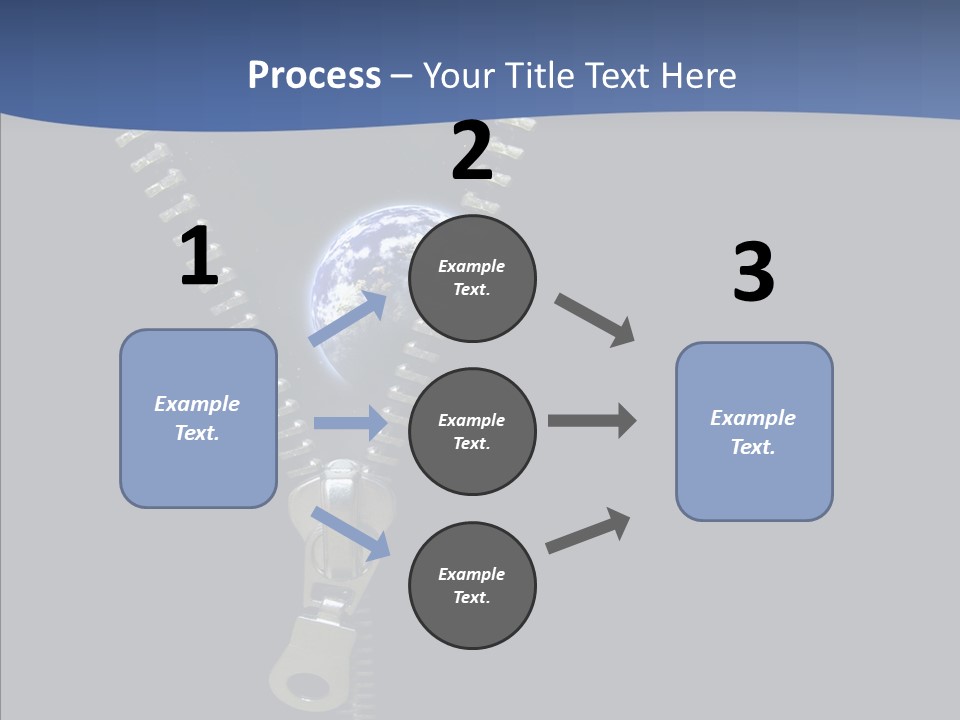 Zipper Cosmos Earth PowerPoint Template