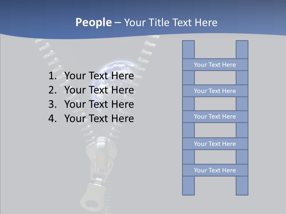 Zipper Cosmos Earth PowerPoint Template