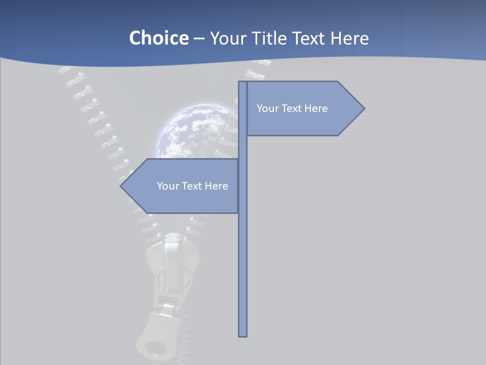 Zipper Cosmos Earth PowerPoint Template
