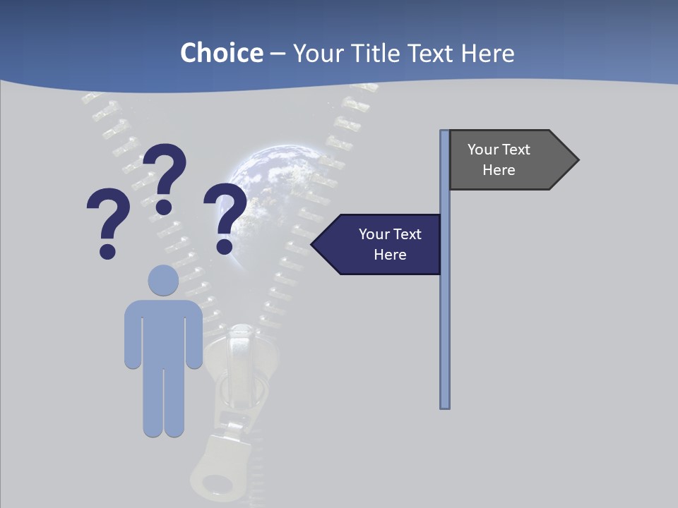 Zipper Cosmos Earth PowerPoint Template